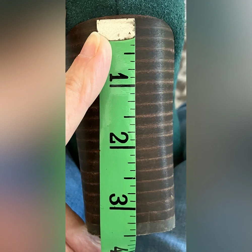 MARC FISHER Ellard green suede pointy toed booties chunky block heel pull on 9 - Picture 10 of 10